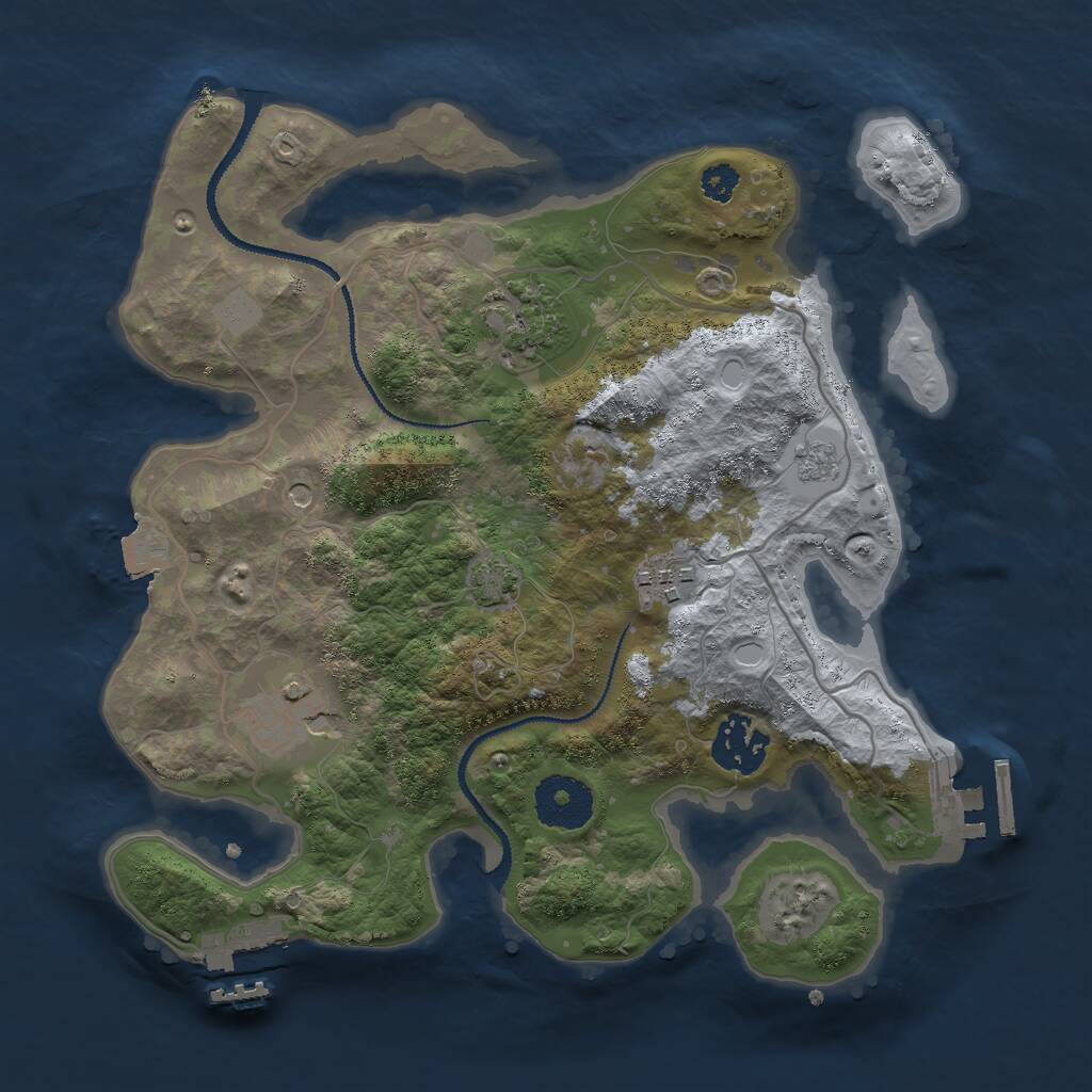 Rust Map: Procedural Map, Size: 2900, Seed: 800392262, 10 Monuments