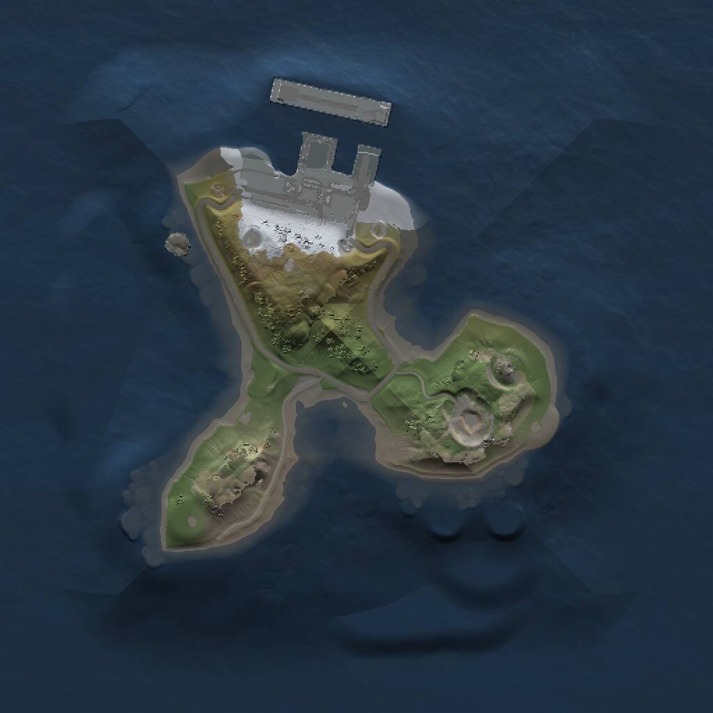 Rust Map: Procedural Map, Size: 1200, Seed: 48325, 2 Monuments