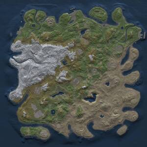 Thumbnail Rust Map: Procedural Map, Size: 4520, Seed: 1355947636, 17 Monuments