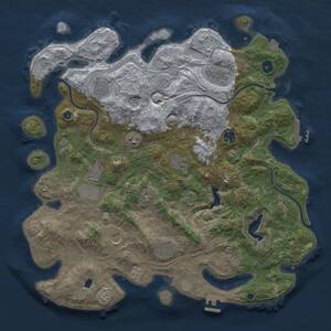 Thumbnail Rust Map: Procedural Map, Size: 4250, Seed: 1145144146, 15 Monuments