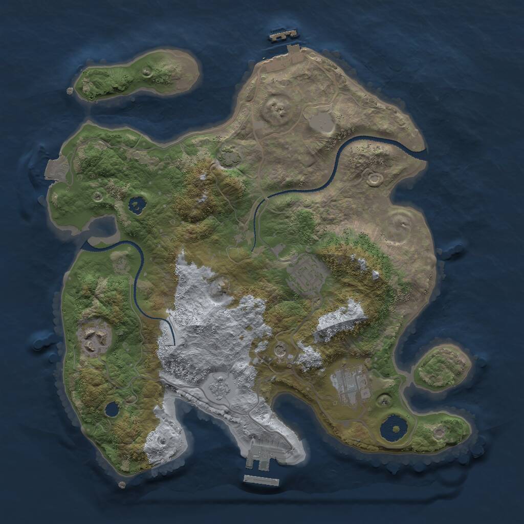 Rust Map: Procedural Map, Size: 3000, Seed: 1769126284, 9 Monuments