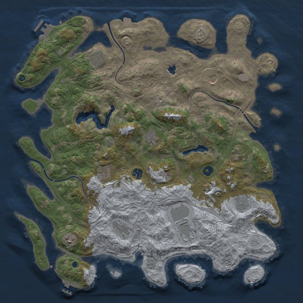Rust Map: Procedural Map, Size: 4497, Seed: 19344, 17 Monuments