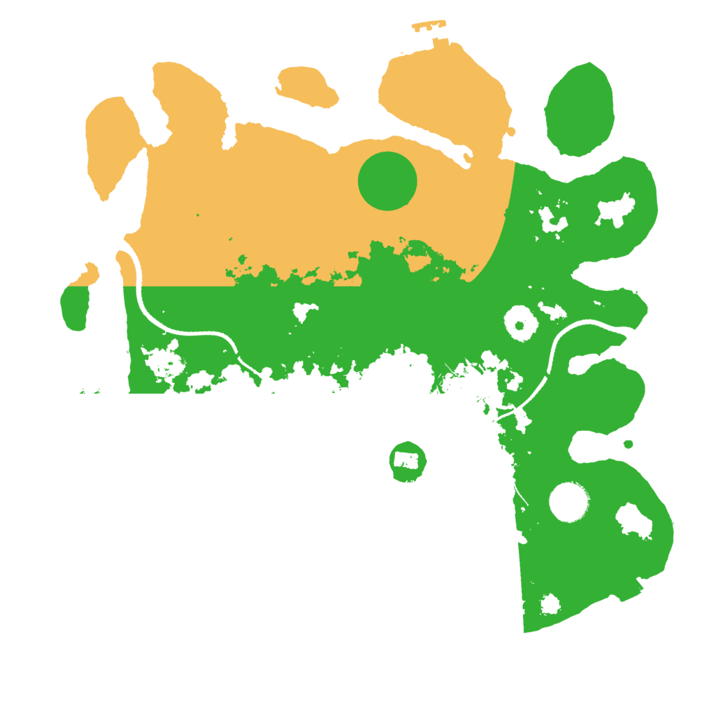 Biome Rust Map: Procedural Map, Size: 3200, Seed: 424372657