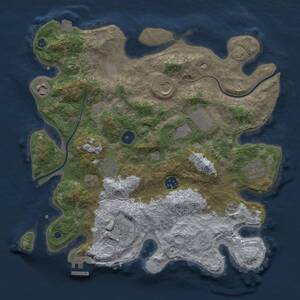 Thumbnail Rust Map: Procedural Map, Size: 3500, Seed: 4753974, 13 Monuments