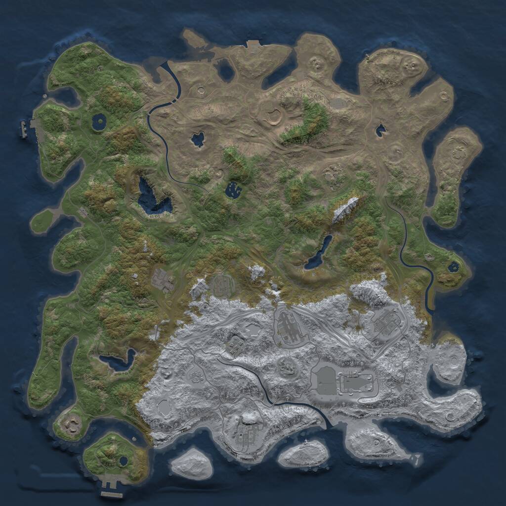 Rust Map: Procedural Map, Size: 4750, Seed: 276040222, 17 Monuments