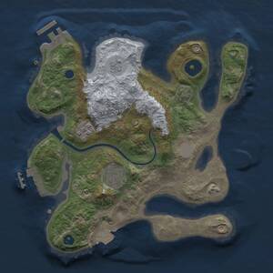 Thumbnail Rust Map: Procedural Map, Size: 2500, Seed: 3600, 7 Monuments