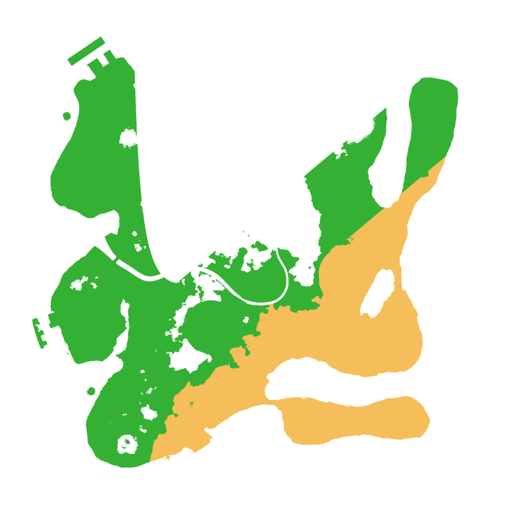 Biome Rust Map: Procedural Map, Size: 2500, Seed: 3600