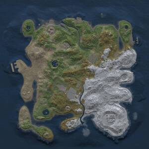 Thumbnail Rust Map: Procedural Map, Size: 3500, Seed: 622100083, 12 Monuments