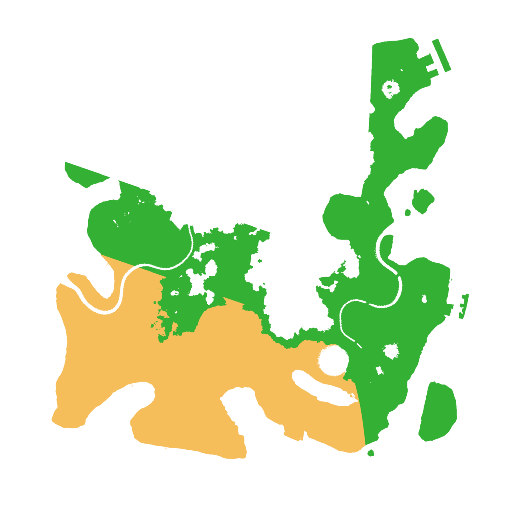 Biome Rust Map: Procedural Map, Size: 3000, Seed: 961566418