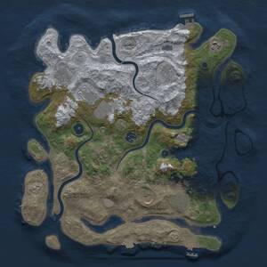 Thumbnail Rust Map: Procedural Map, Size: 3850, Seed: 974815758, 15 Monuments