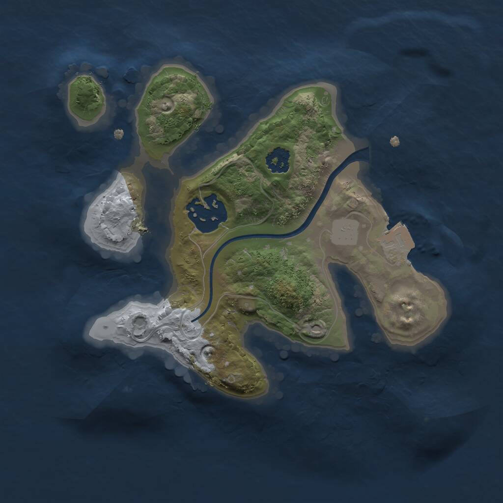 Rust Map: Procedural Map, Size: 2000, Seed: 15398279, 2 Monuments