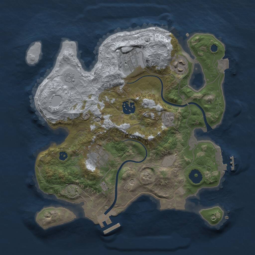 Rust Map: Procedural Map, Size: 2850, Seed: 271339397, 11 Monuments