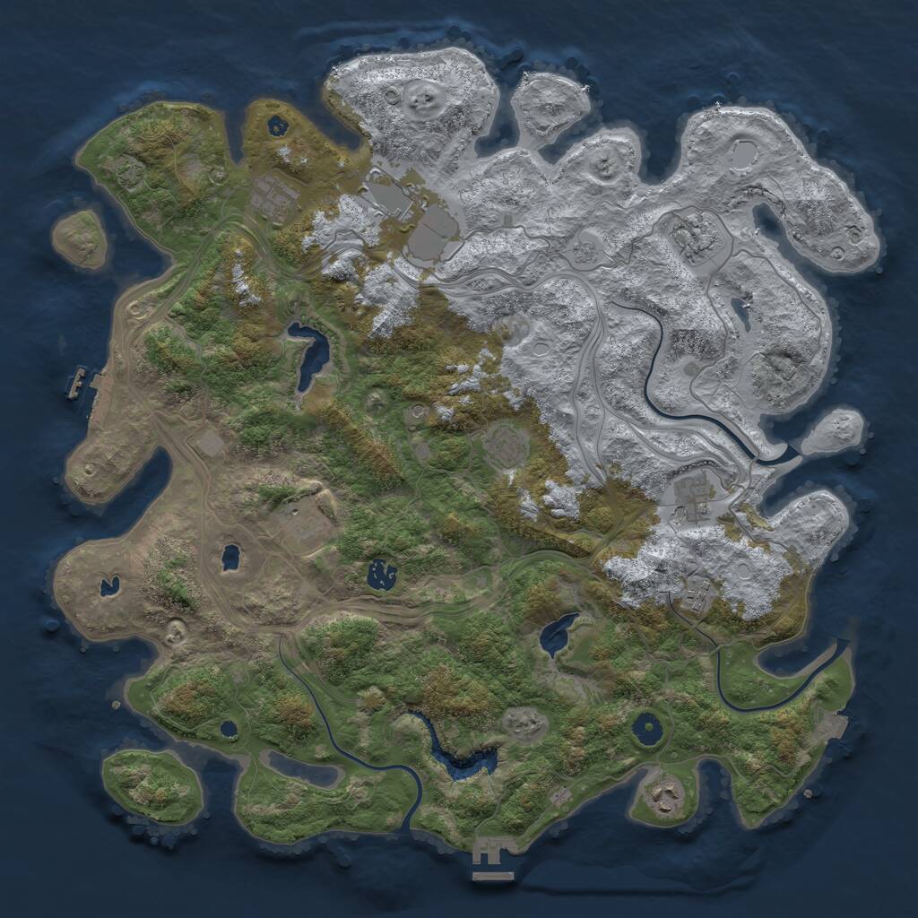 Rust Map: Procedural Map, Size: 4500, Seed: 1511363197, 15 Monuments