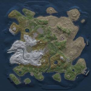 Thumbnail Rust Map: Procedural Map, Size: 3500, Seed: 182309873, 13 Monuments