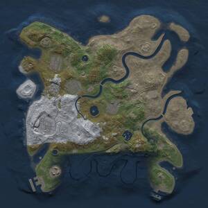 Thumbnail Rust Map: Procedural Map, Size: 3250, Seed: 1006823512, 13 Monuments