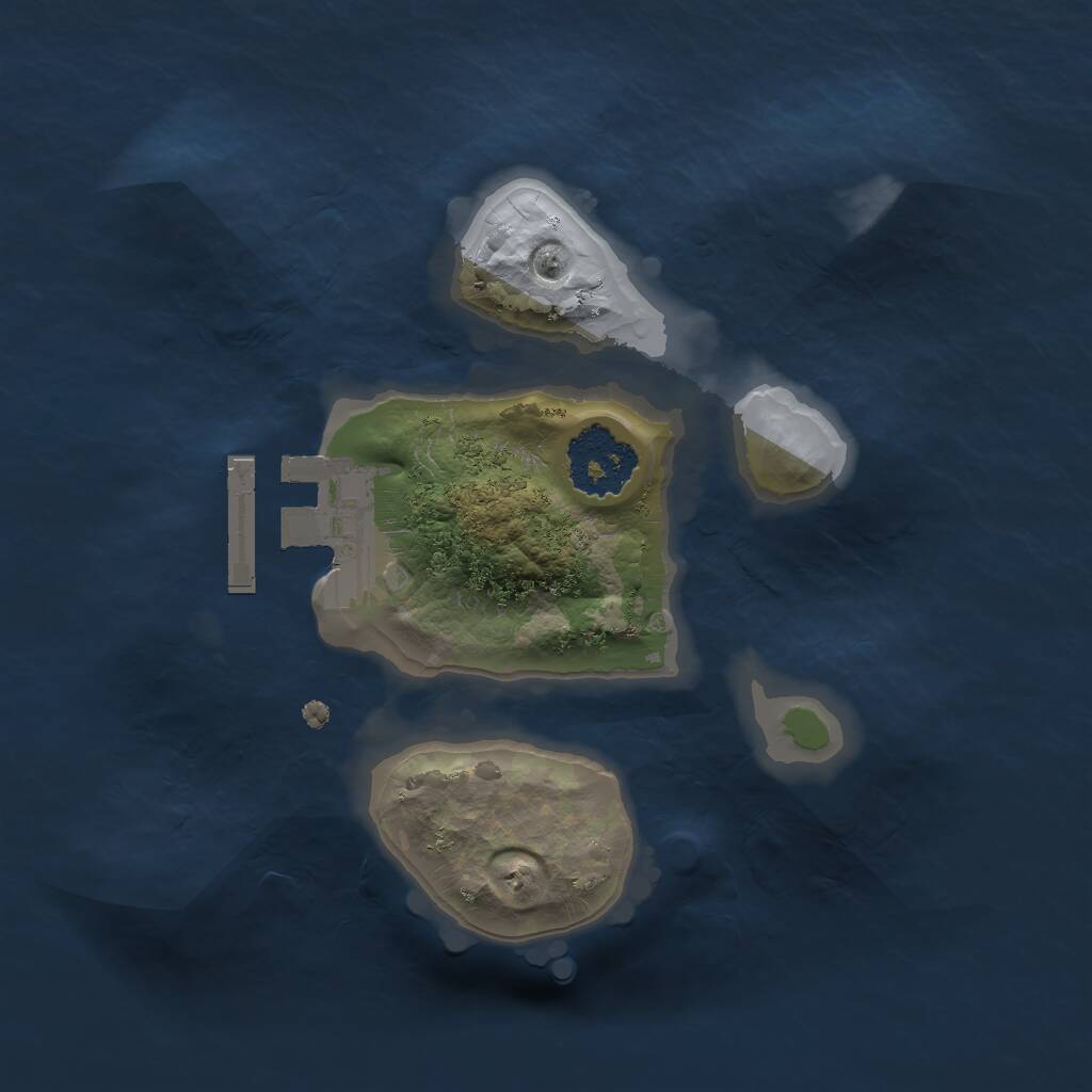 Rust Map: Procedural Map, Size: 1600, Seed: 989903689, 2 Monuments