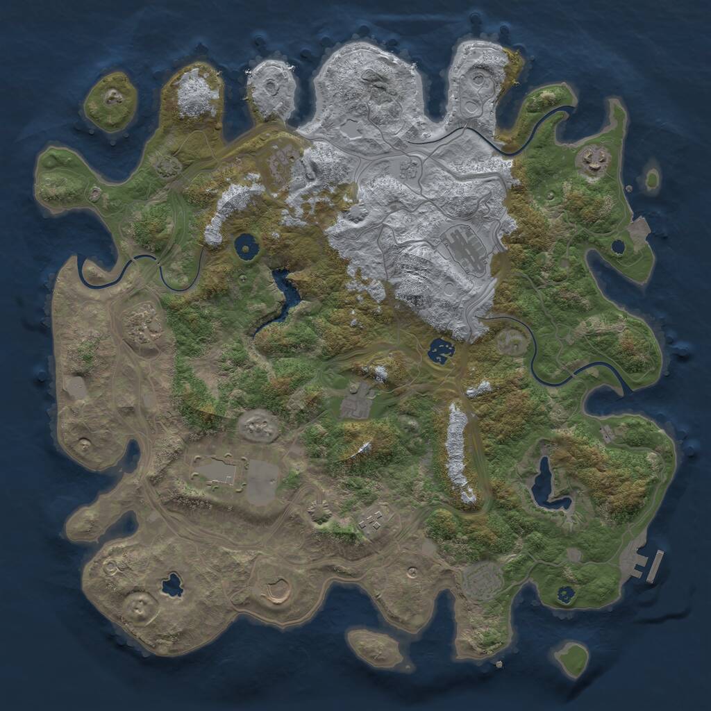 Rust Map: Procedural Map, Size: 4250, Seed: 638201247, 15 Monuments