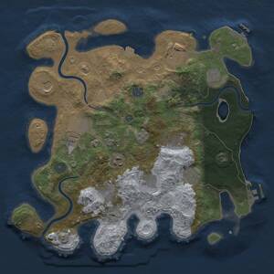 Thumbnail Rust Map: Procedural Map, Size: 3600, Seed: 182943, 19 Monuments