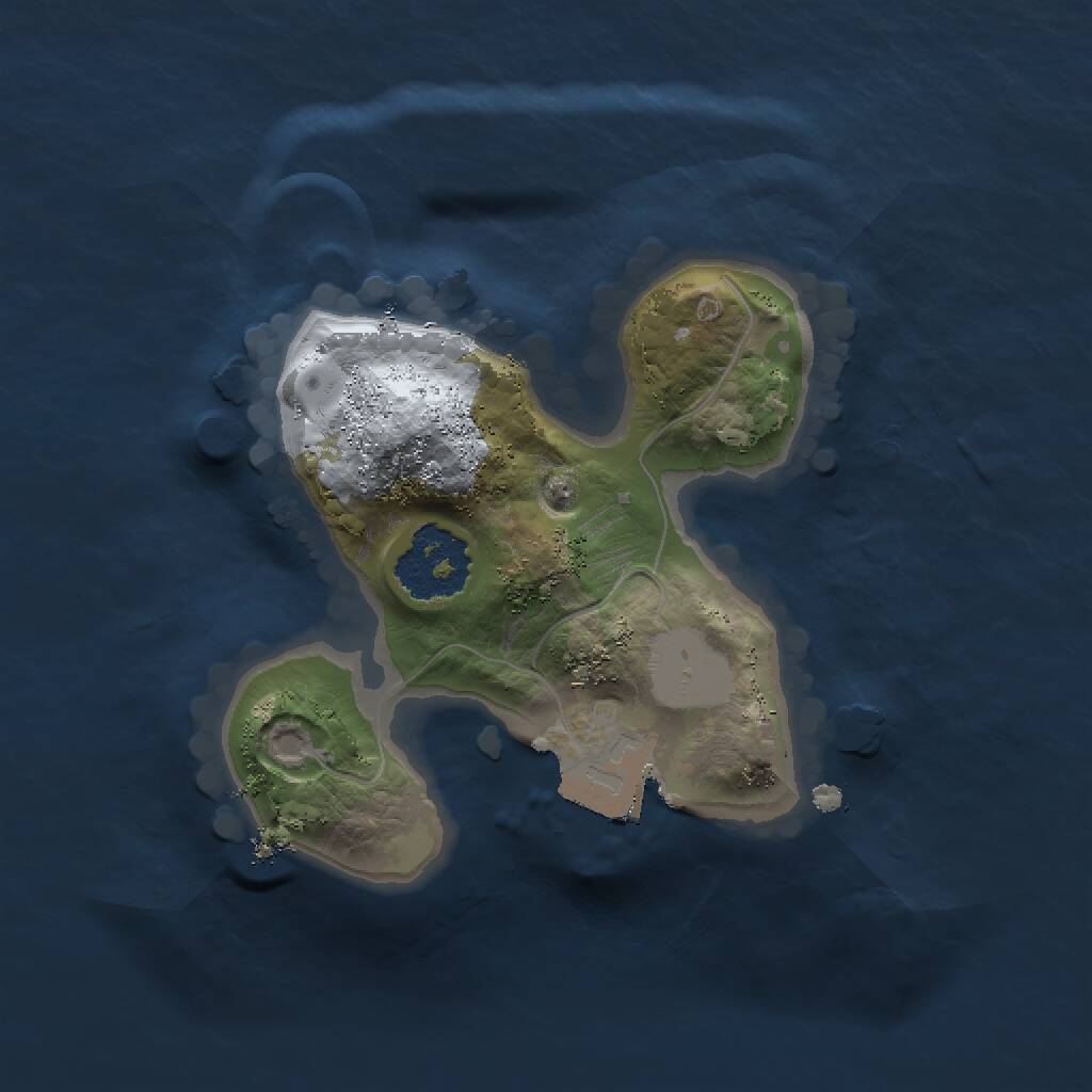 Rust Map: Procedural Map, Size: 1500, Seed: 344032843, 1 Monuments