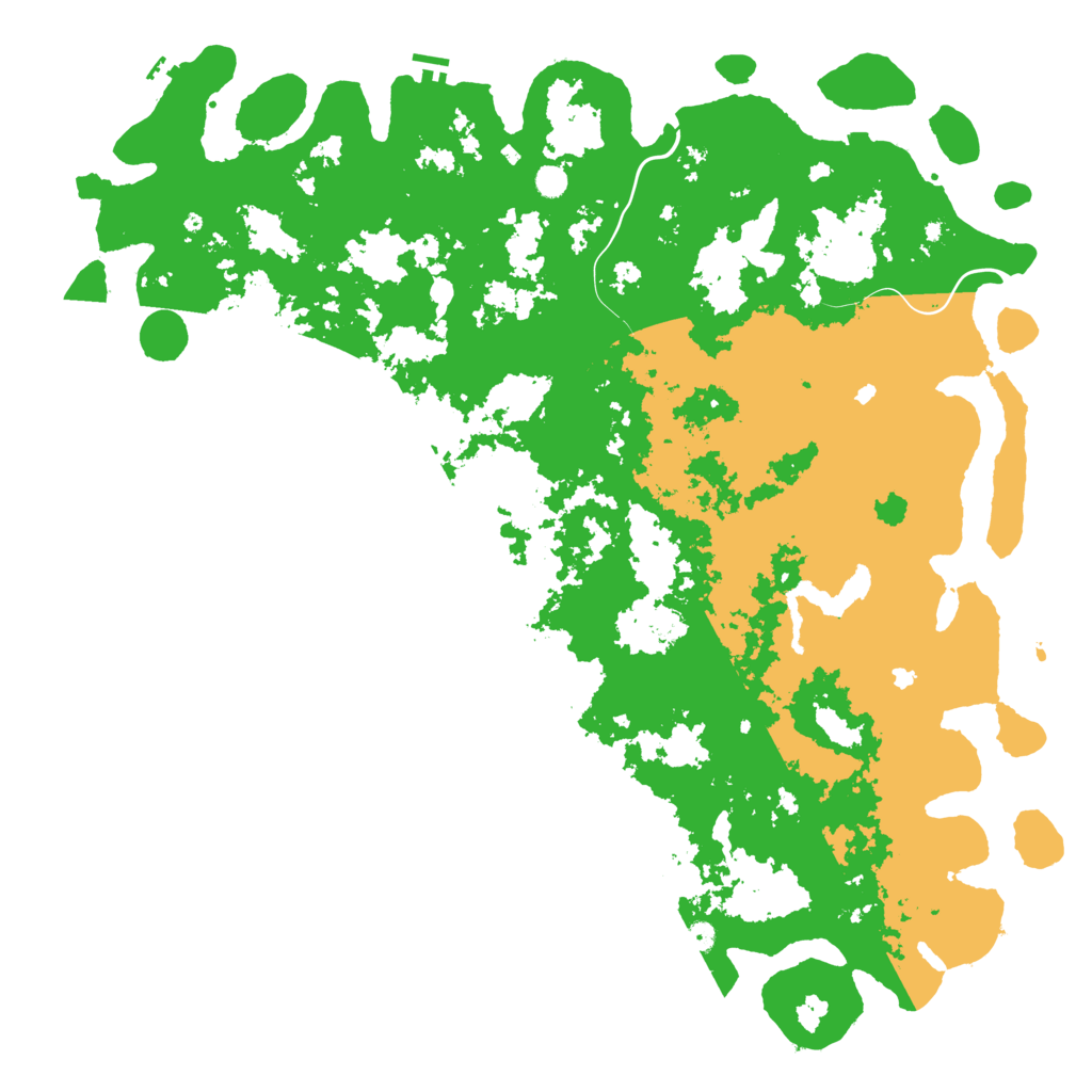 Biome Rust Map: Procedural Map, Size: 6000, Seed: 43673679