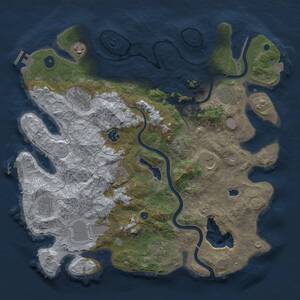 Thumbnail Rust Map: Procedural Map, Size: 4000, Seed: 994638316, 16 Monuments