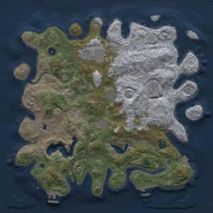 Thumbnail Rust Map: Procedural Map, Size: 4000, Seed: 87645, 13 Monuments