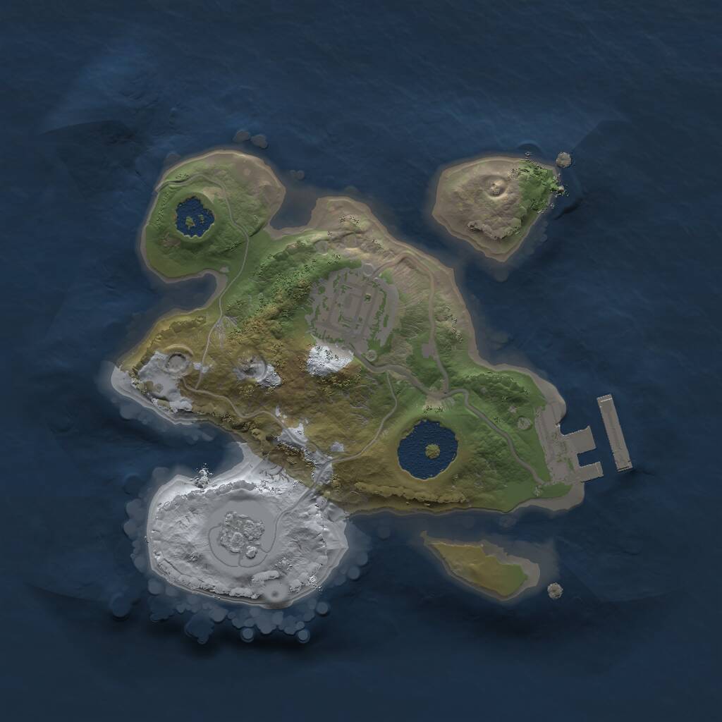 Rust Map: Procedural Map, Size: 1900, Seed: 1126684053, 4 Monuments