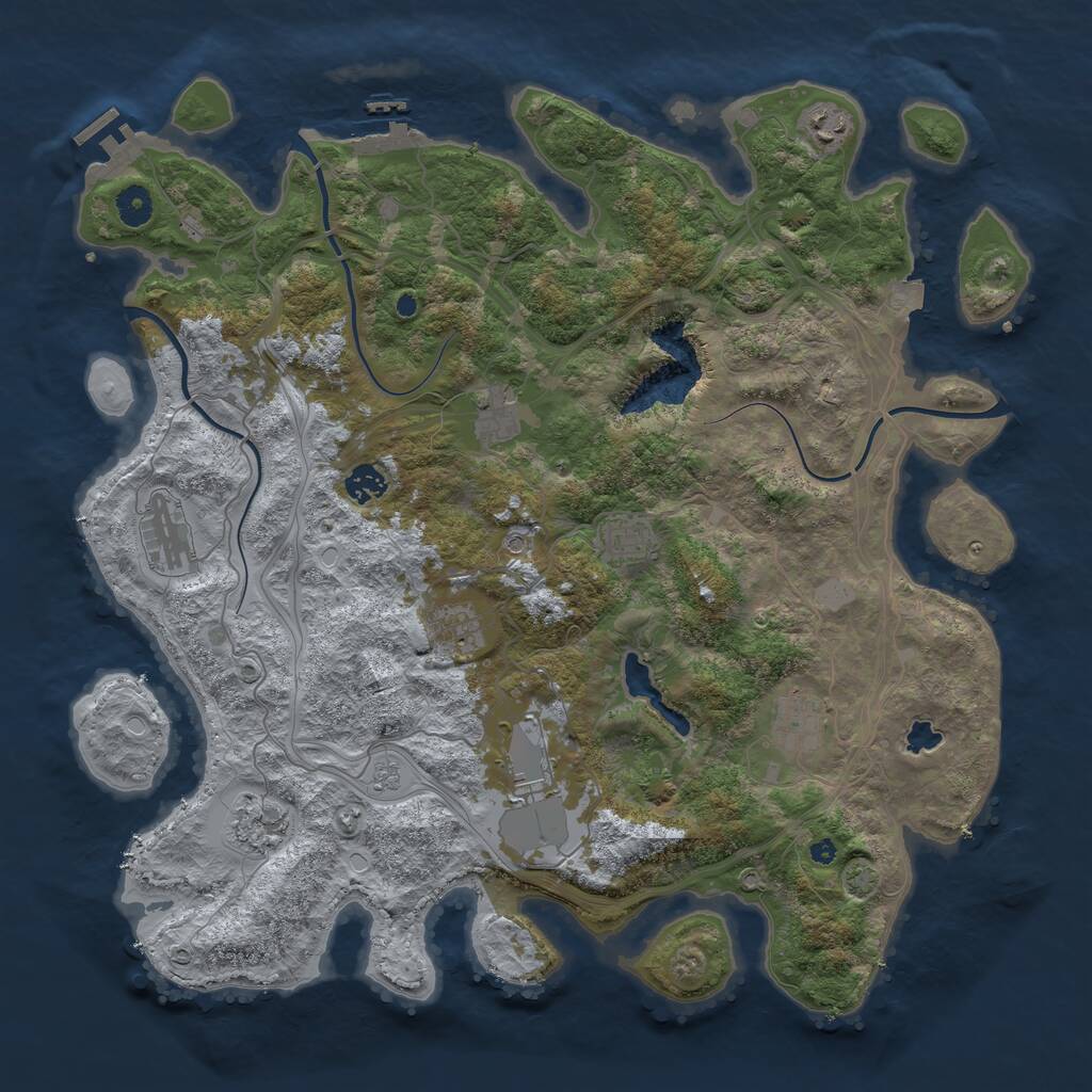 Rust Map: Procedural Map, Size: 4250, Seed: 753847324, 15 Monuments