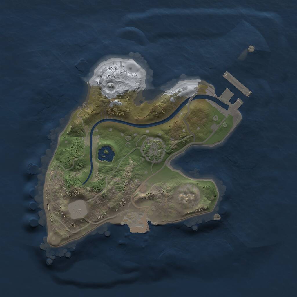 Rust Map: Procedural Map, Size: 1800, Seed: 2474354, 3 Monuments