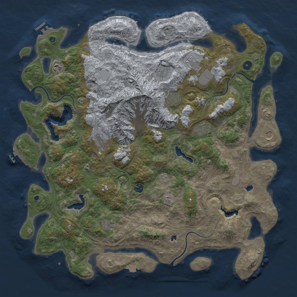 Rust Map: Procedural Map, Size: 5000, Seed: 1505352792, 16 Monuments