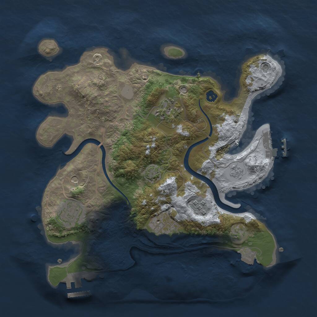 Rust Map: Procedural Map, Size: 2800, Seed: 617728174, 10 Monuments