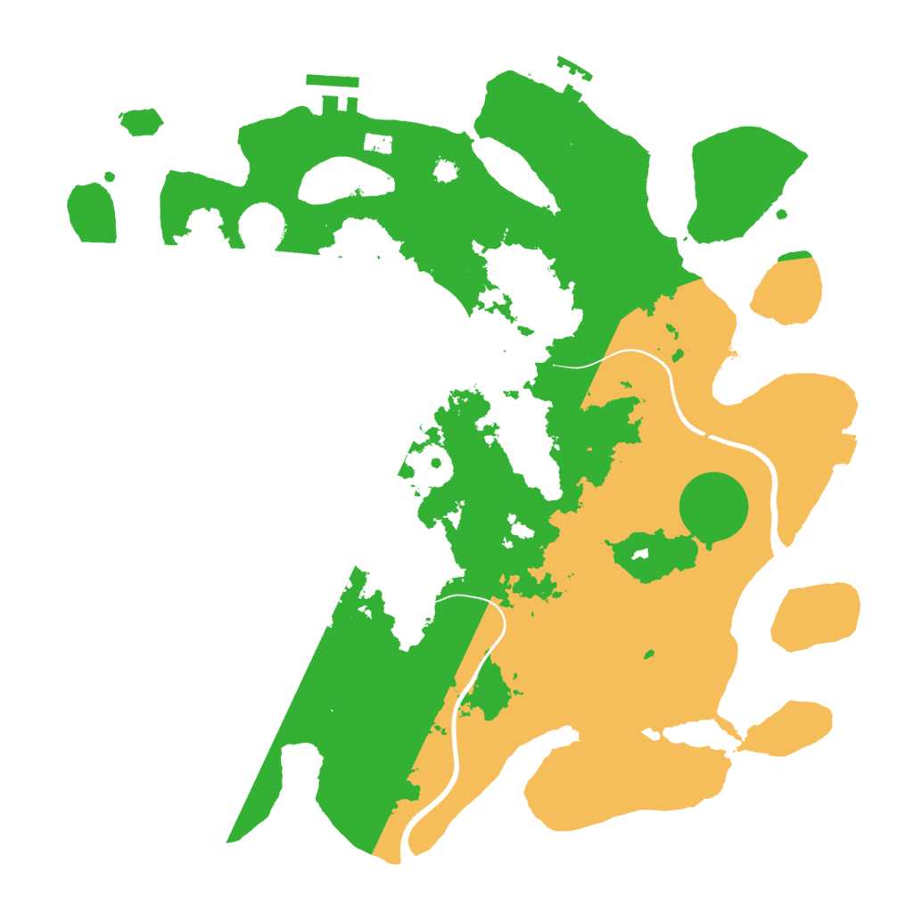 Biome Rust Map: Procedural Map, Size: 3500, Seed: 62584045