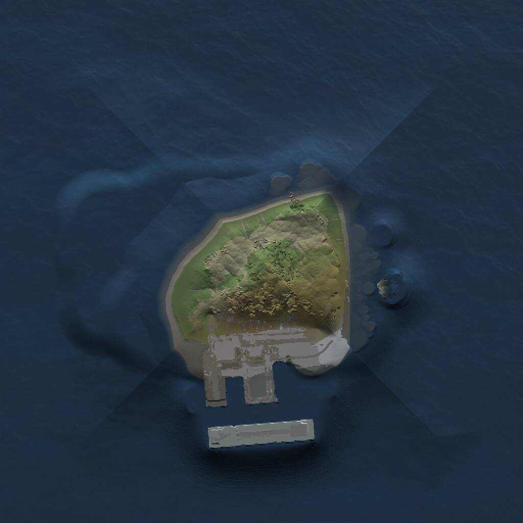 Rust Map: Procedural Map, Size: 1000, Seed: 1254351694, 2 Monuments