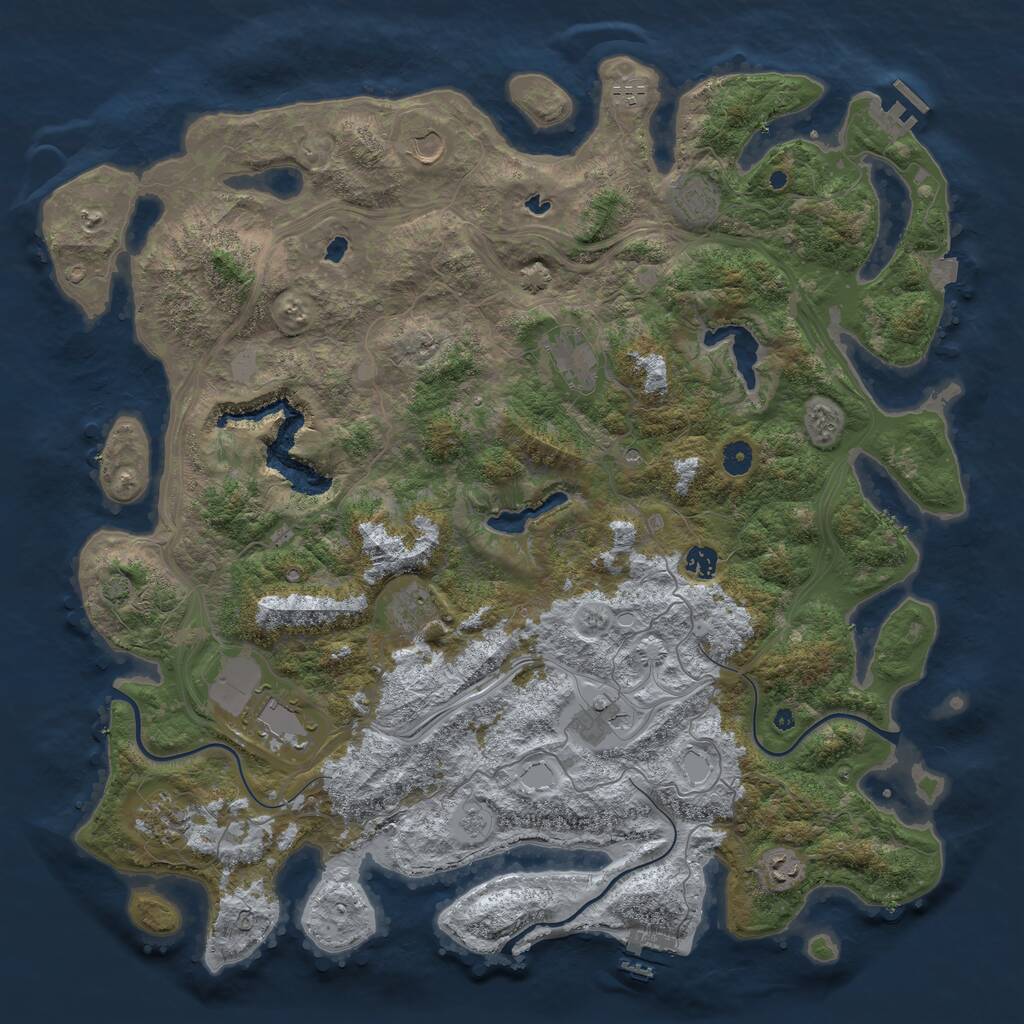 Rust Map: Procedural Map, Size: 4750, Seed: 94407503, 16 Monuments