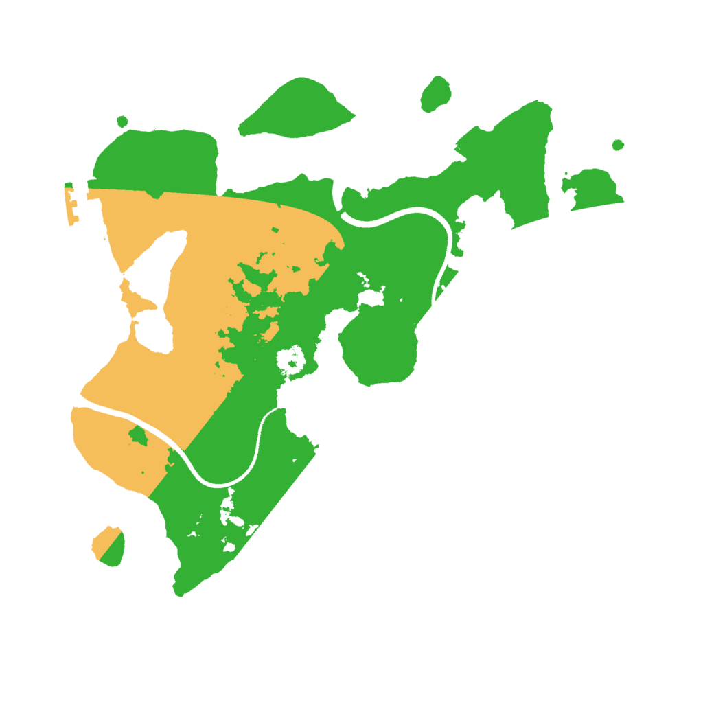 Biome Rust Map: Procedural Map, Size: 2500, Seed: 1555