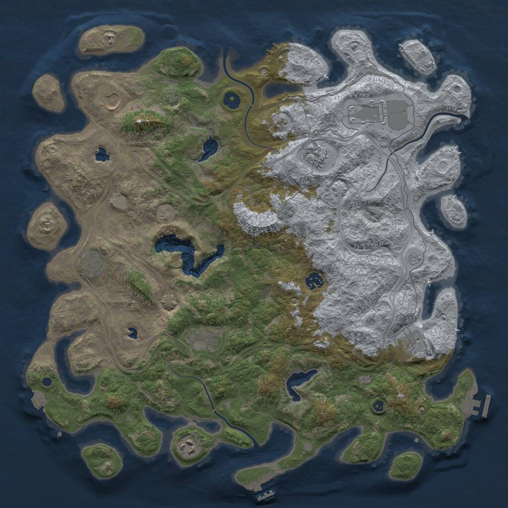 Rust Map: Procedural Map, Size: 4500, Seed: 88899364, 15 Monuments