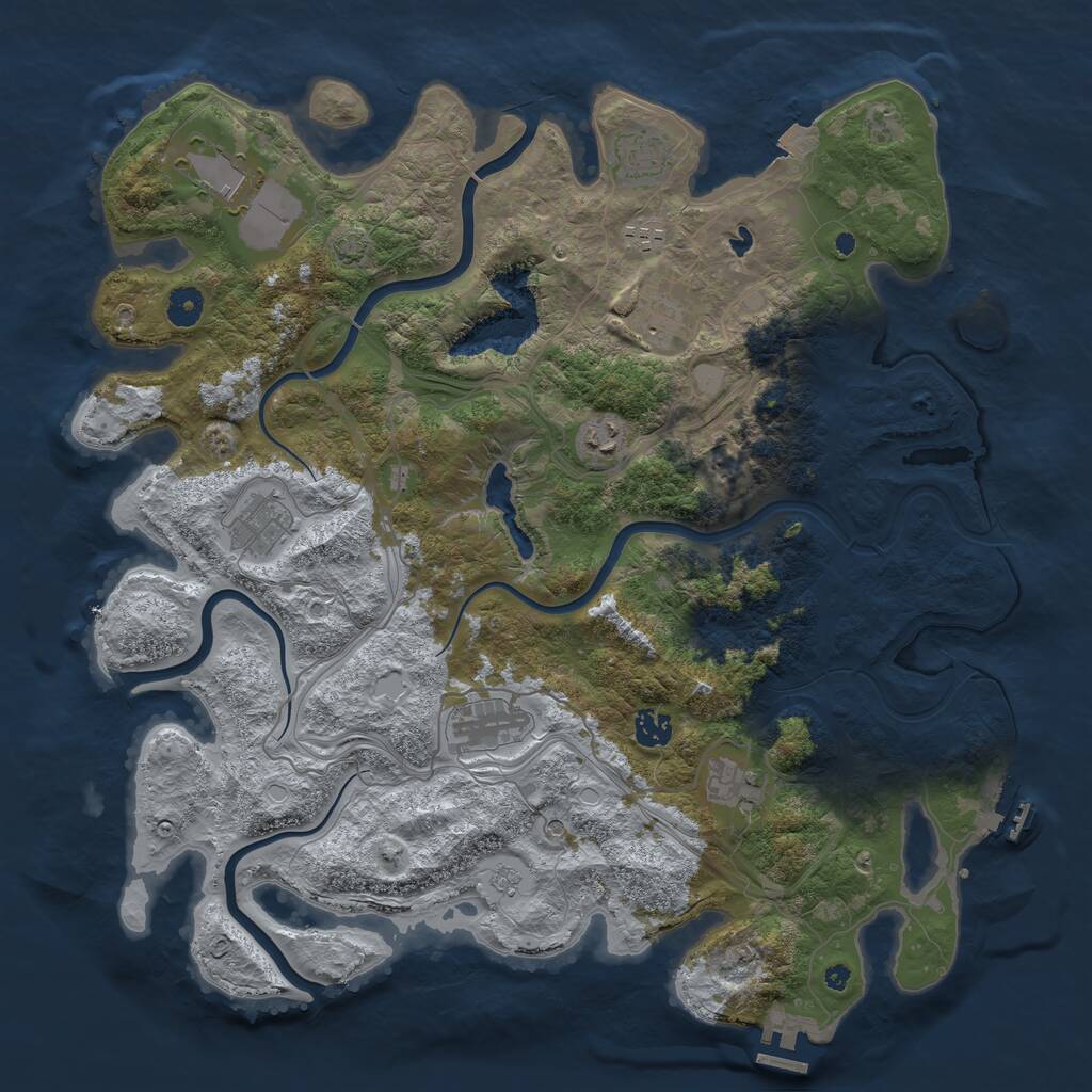 Rust Map: Procedural Map, Size: 4250, Seed: 67048029, 15 Monuments