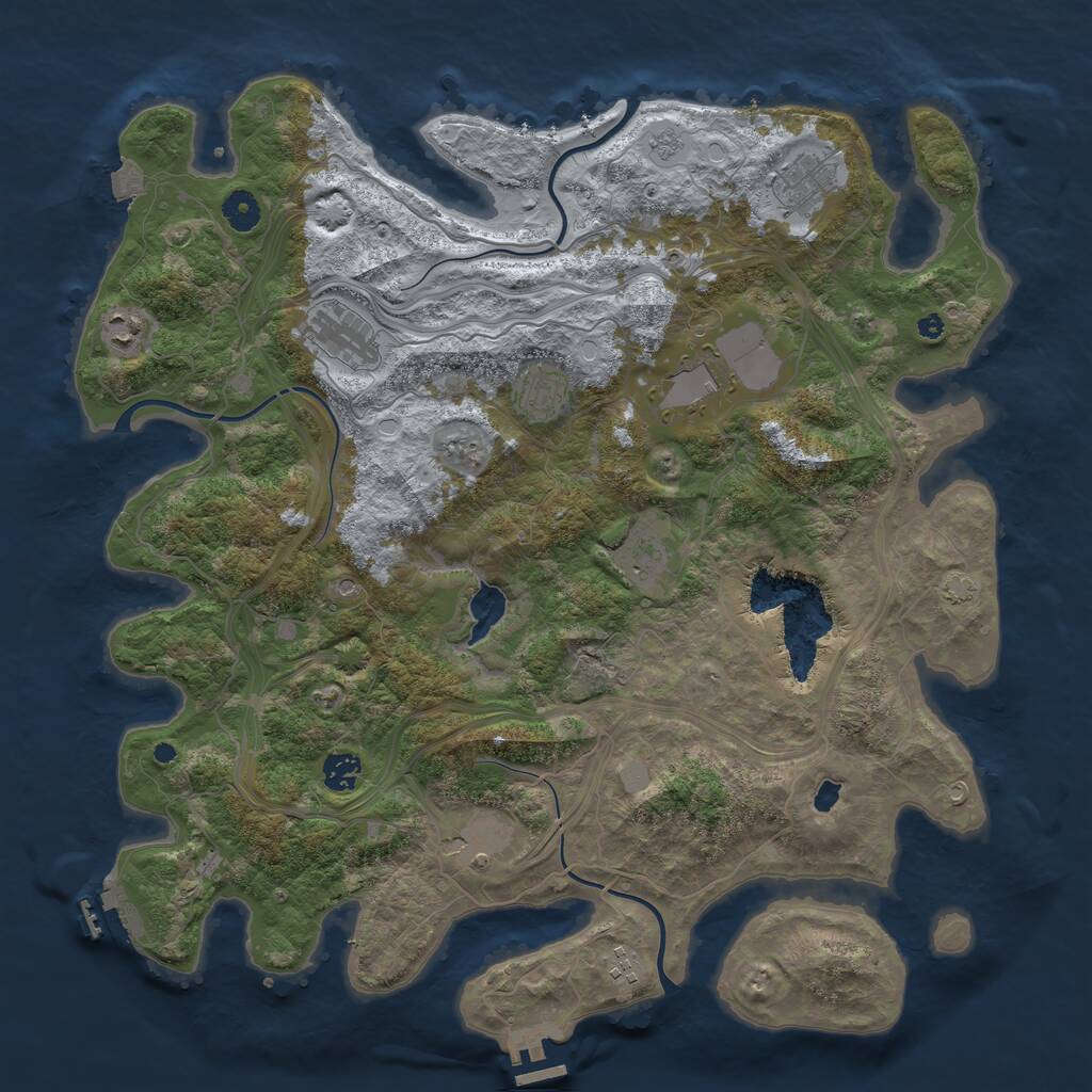 Rust Map: Procedural Map, Size: 4250, Seed: 65366445, 15 Monuments