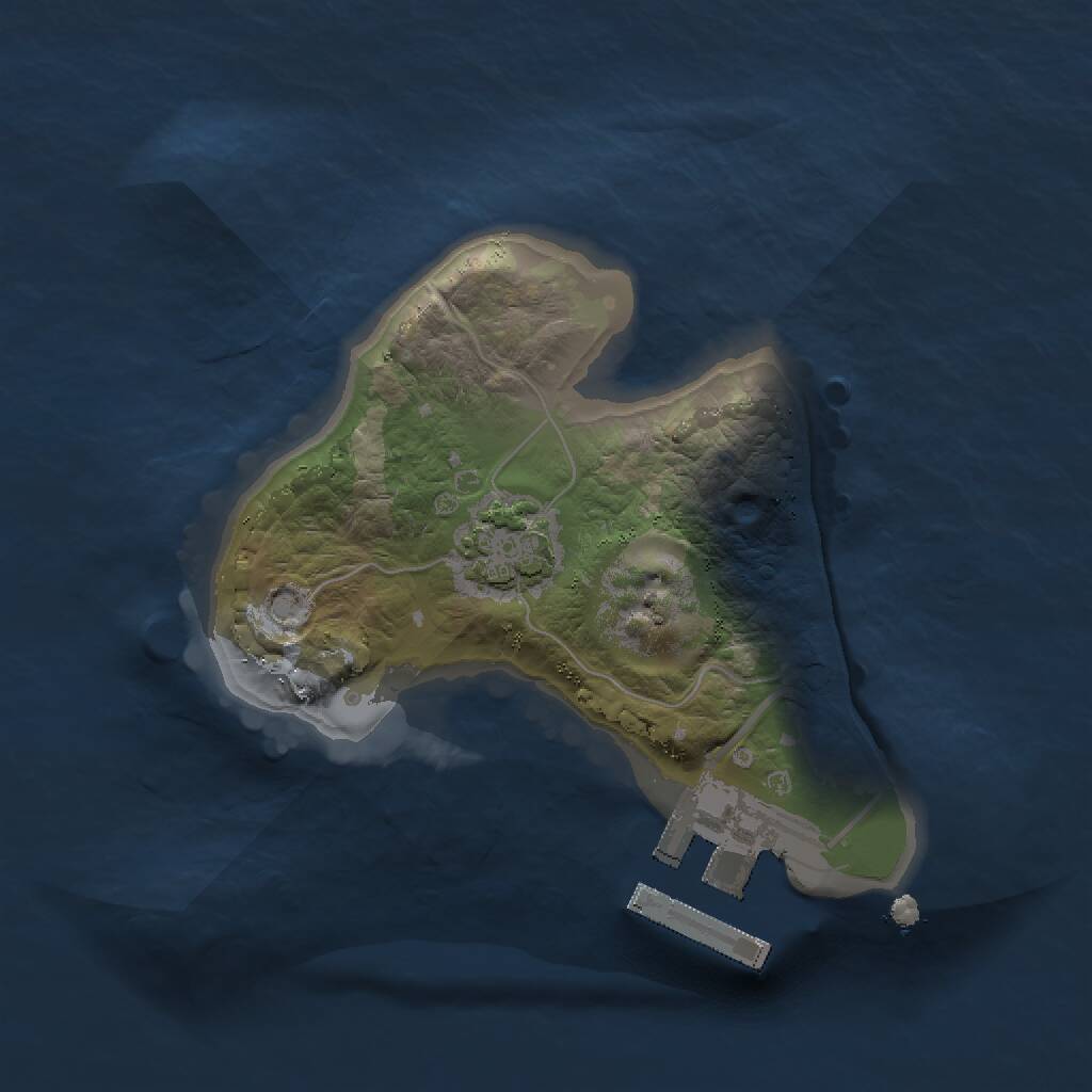 Rust Map: Procedural Map, Size: 1500, Seed: 5420913, 3 Monuments