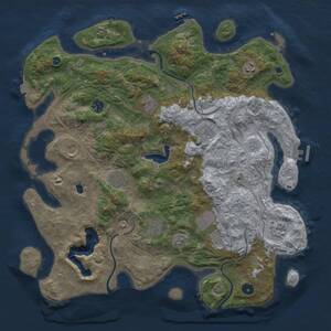 Thumbnail Rust Map: Procedural Map, Size: 4250, Seed: 441764036, 16 Monuments