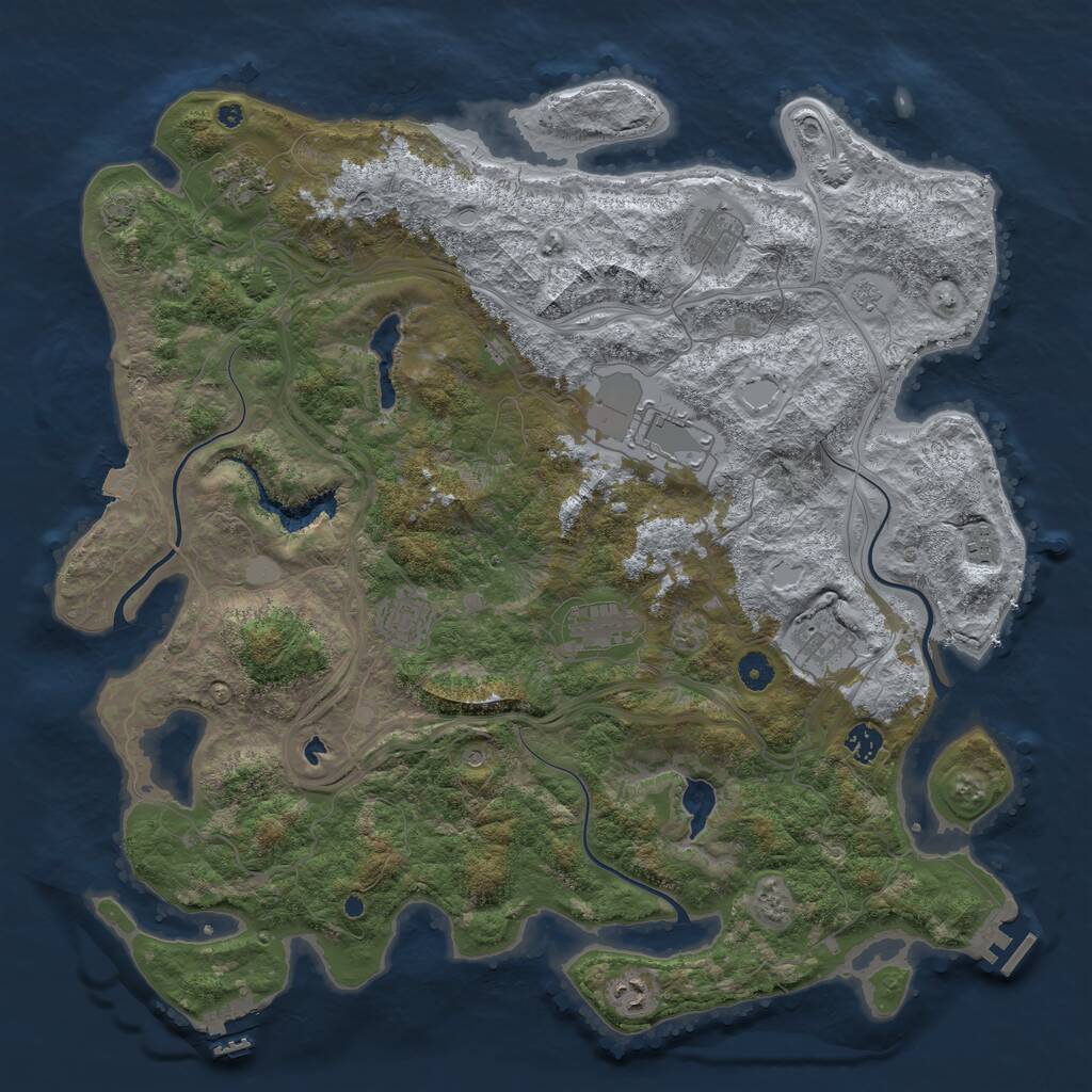 Rust Map: Procedural Map, Size: 4500, Seed: 562671961, 15 Monuments