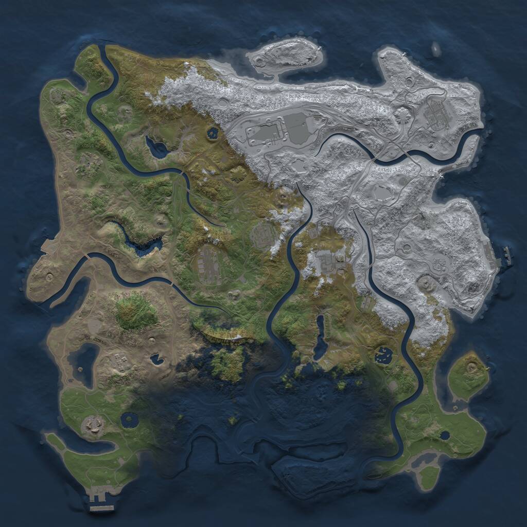 Rust Map: Procedural Map, Size: 4500, Seed: 562671961, 15 Monuments