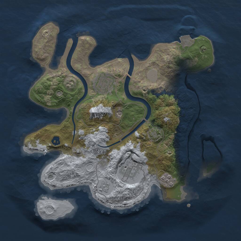 Rust Map: Procedural Map, Size: 2665, Seed: 538, 7 Monuments