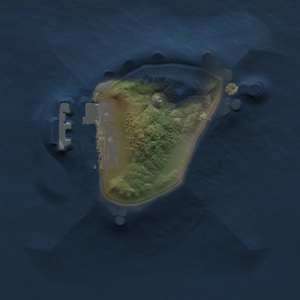 Rust Map: Procedural Map, Size: 1000, Seed: 1998412800, 2 Monuments