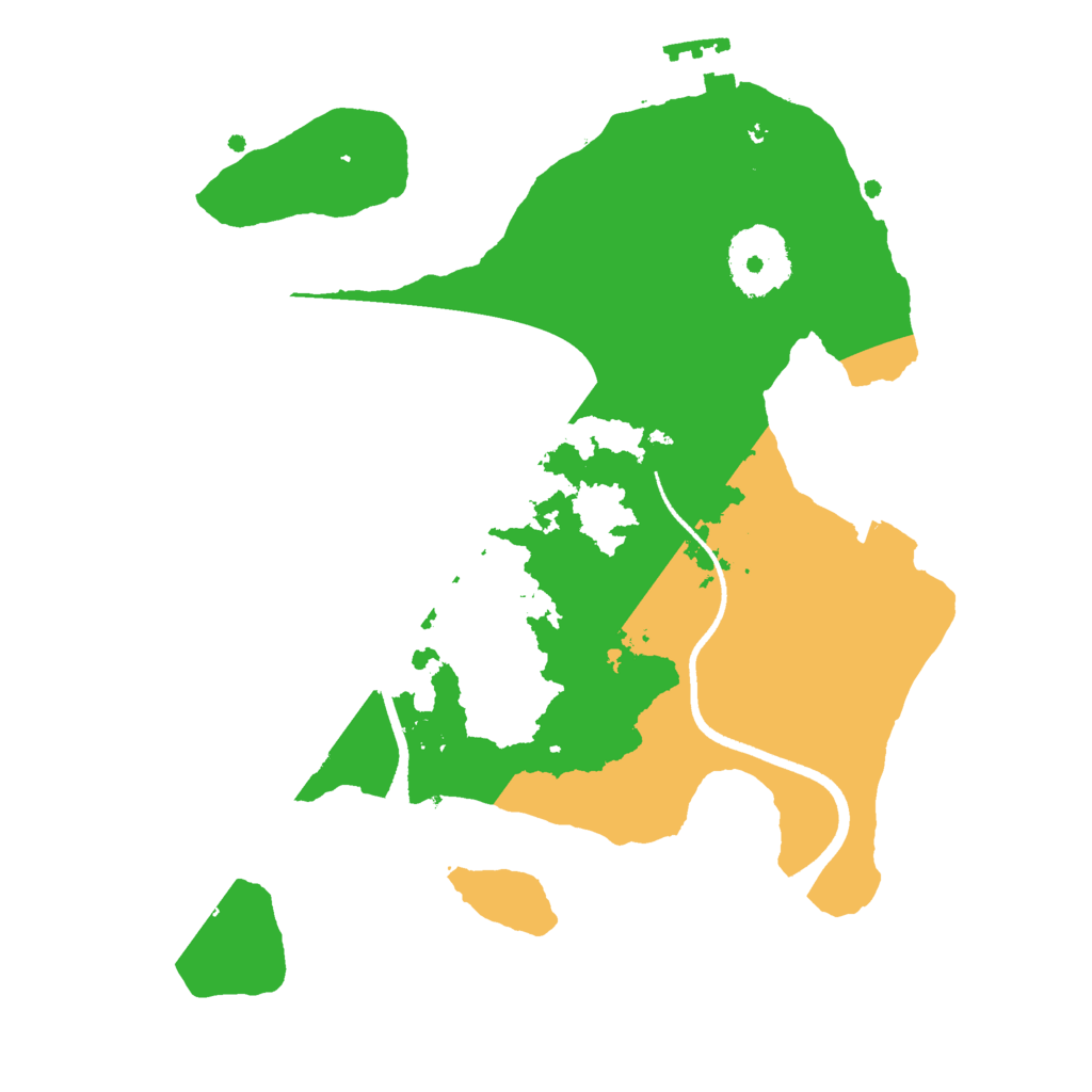 Biome Rust Map: Procedural Map, Size: 2500, Seed: 54325