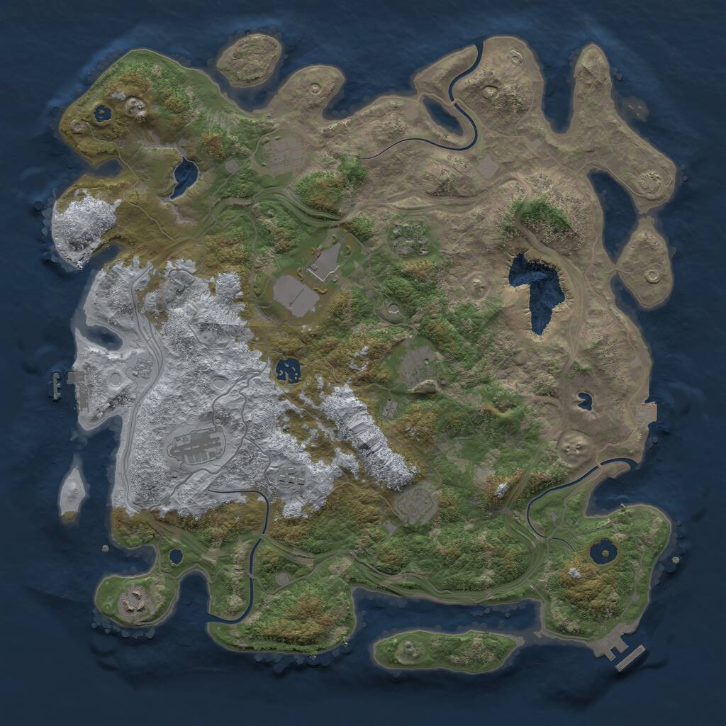 Rust Map: Procedural Map, Size: 4250, Seed: 3562, 15 Monuments