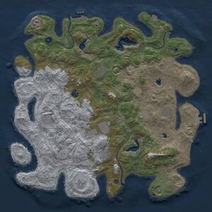 Thumbnail Rust Map: Procedural Map, Size: 4500, Seed: 13130, 16 Monuments