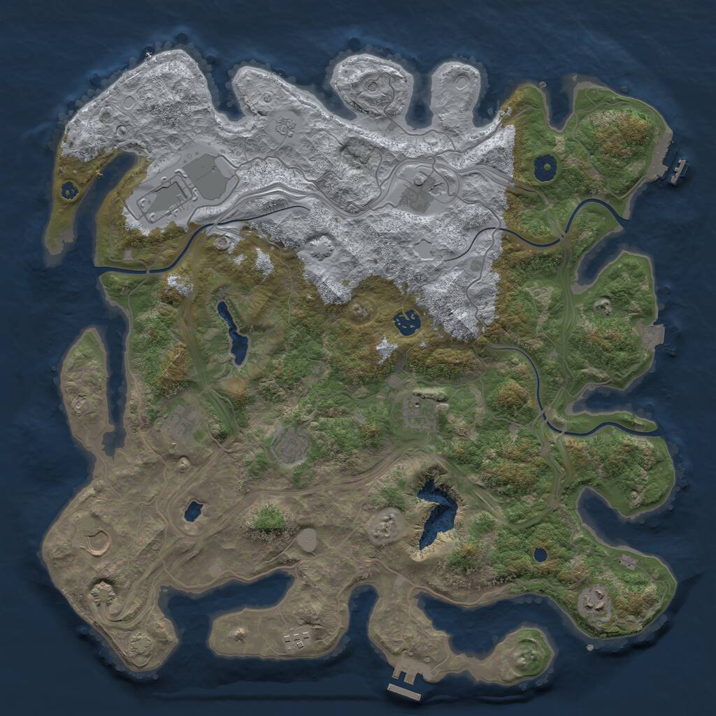 Rust Map: Procedural Map, Size: 4250, Seed: 7578911, 15 Monuments