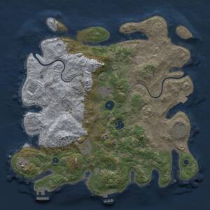 Thumbnail Rust Map: Procedural Map, Size: 3500, Seed: 1730964136, 12 Monuments