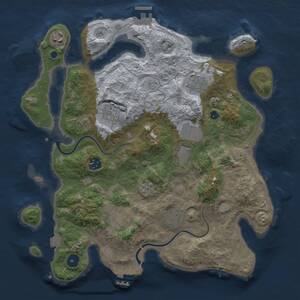 Thumbnail Rust Map: Procedural Map, Size: 3550, Seed: 764775845, 14 Monuments